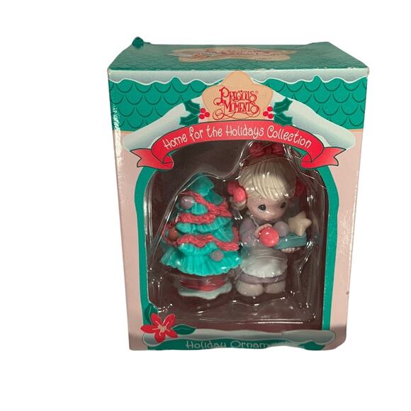 NIB Vintage Precious Moments Girl with Christmas tree 1996 - Picture 4 of 6